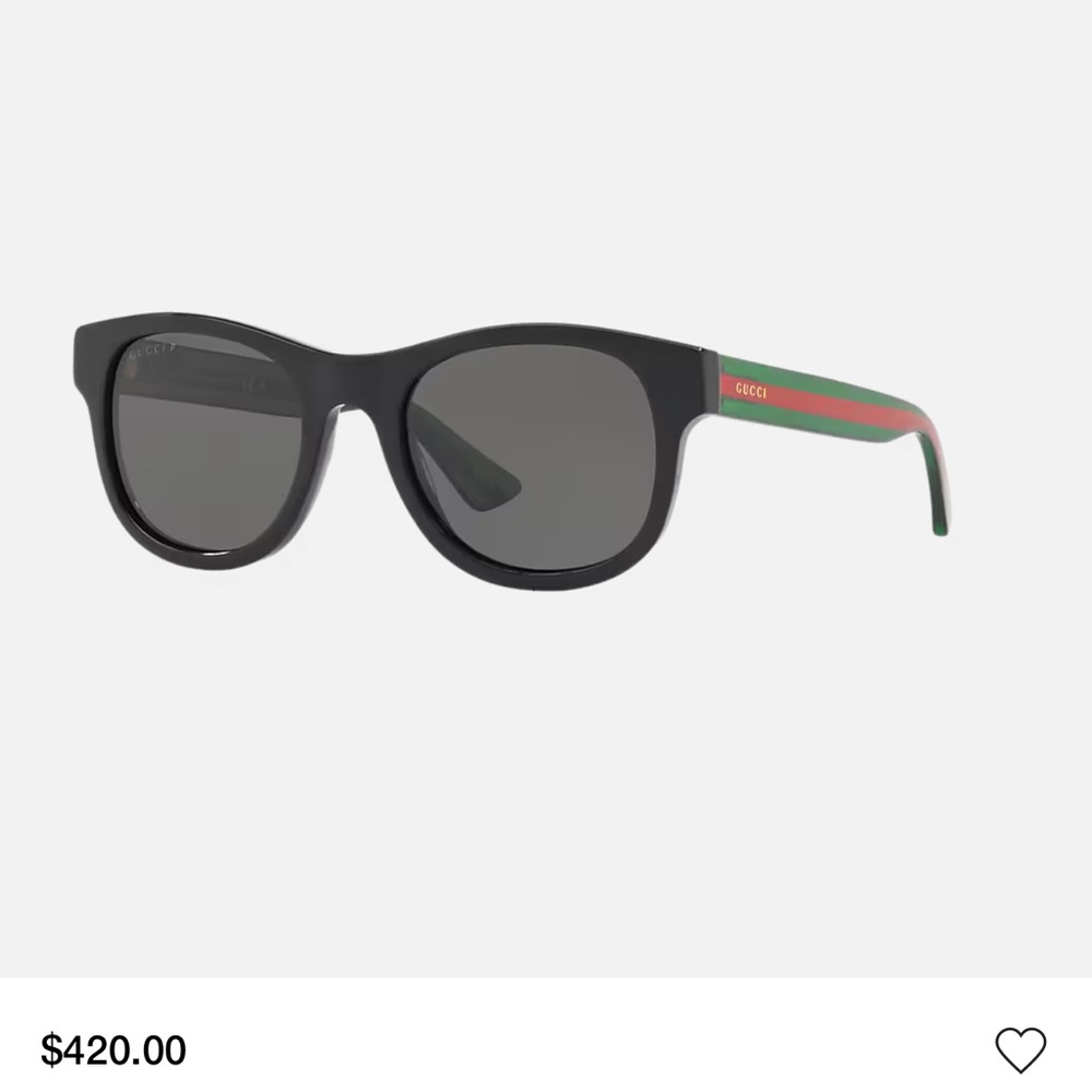Gucci Black and Red Sunglasses